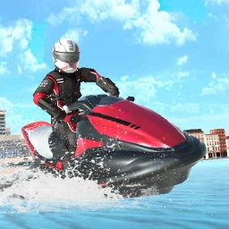 Icône de Jeu de course de bateaux à eau
